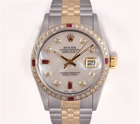 rolex with diamonds and rubies|rolex diamond bezel 36mm.